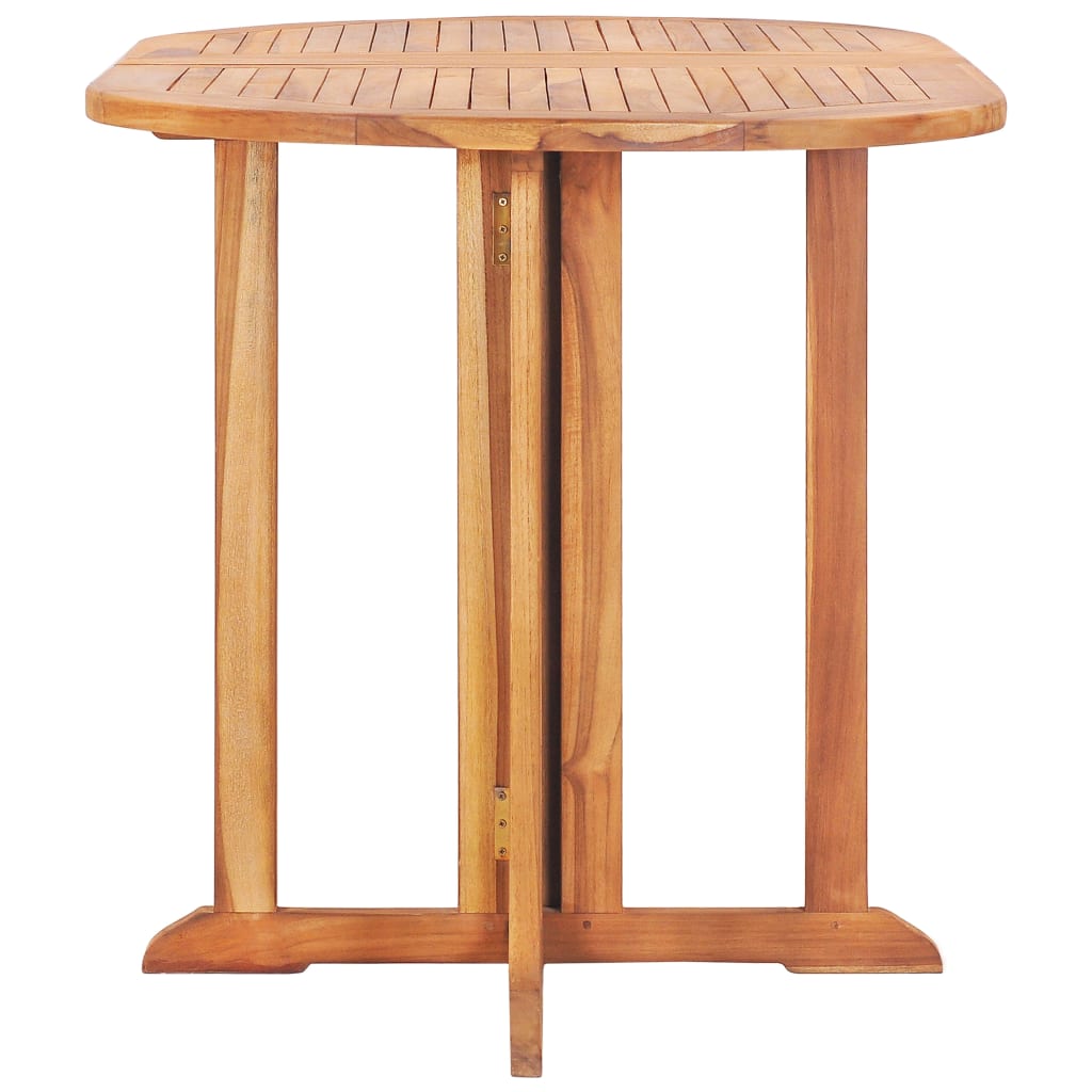 vidaXL Outdoor Dining Set | Natural Teak | Solid Teak Wood | 5 Piece Set