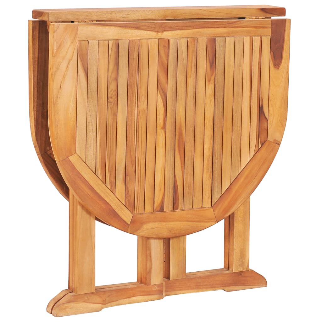 vidaXL Outdoor Dining Set | Natural Teak | Solid Teak Wood | 5 Piece Set