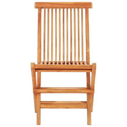 vidaXL 5 Piece Folding Outdoor Dining Set Solid Teak Wood
