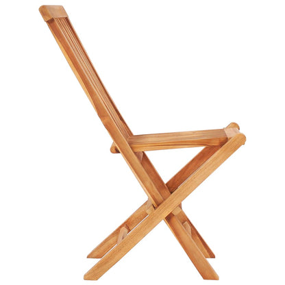 vidaXL Outdoor Dining Set | Natural Teak | Solid Teak Wood | 5 Piece Set