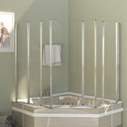 vidaXL Bath Enclosure 120x140 cm Tempered Glass Transparent
