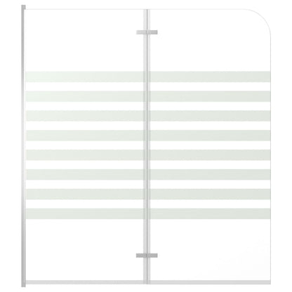 vidaXL Bath Enclosure 120x140 cm Tempered Glass Stripe