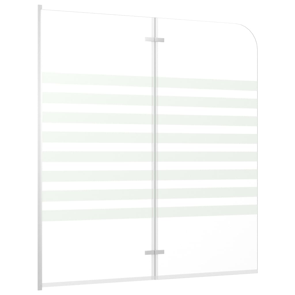 vidaXL Bath Enclosure 120x140 cm Tempered Glass Stripe