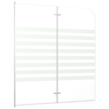 vidaXL Bath Enclosure 120x140 cm Tempered Glass Stripe