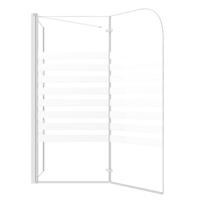 vidaXL Bath Enclosure 120x68x130 cm Tempered Glass Stripe