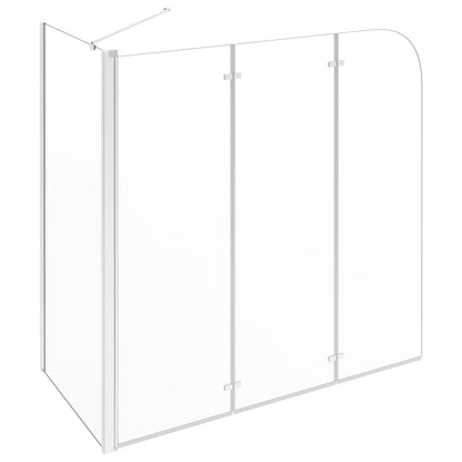 vidaXL Bath Enclosure 120x69x130 cm Tempered Glass Transparent