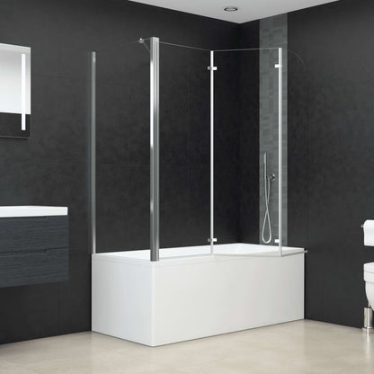 vidaXL Bath Enclosure 120x69x130 cm Tempered Glass Transparent