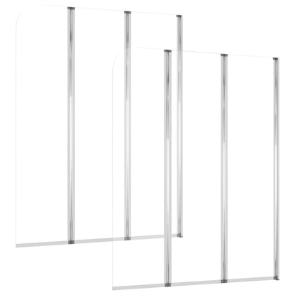 vidaXL Bath Enclosures 2 pcs 104x130 cm Tempered Glass Transparent