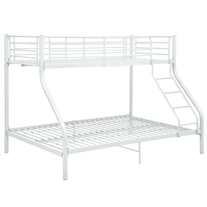 vidaXL Bunk Bed | White | Powder-Coated Metal | 90x200 cm / 140x200 cm