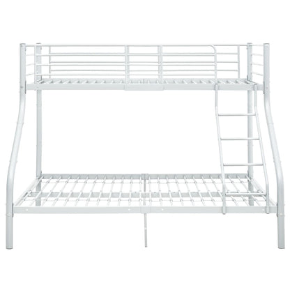 vidaXL Bunk Bed | White | Powder-Coated Metal | 90x200 cm / 140x200 cm