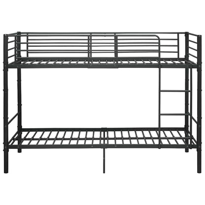vidaXL Bunk Bed | Black | Powder-coated metal | 90x200cm mattress size | Durable