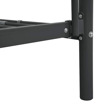 vidaXL Bunk Bed | Black | Powder-coated metal | 90x200cm mattress size | Durable
