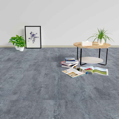 vidaXL Flooring Planks 5.11 m² 55 pcs PVC Grey Marble