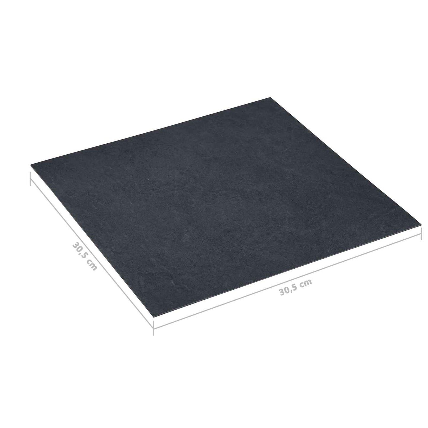 vidaXL Flooring Planks 55 pcs Black 5.11 m² PVC