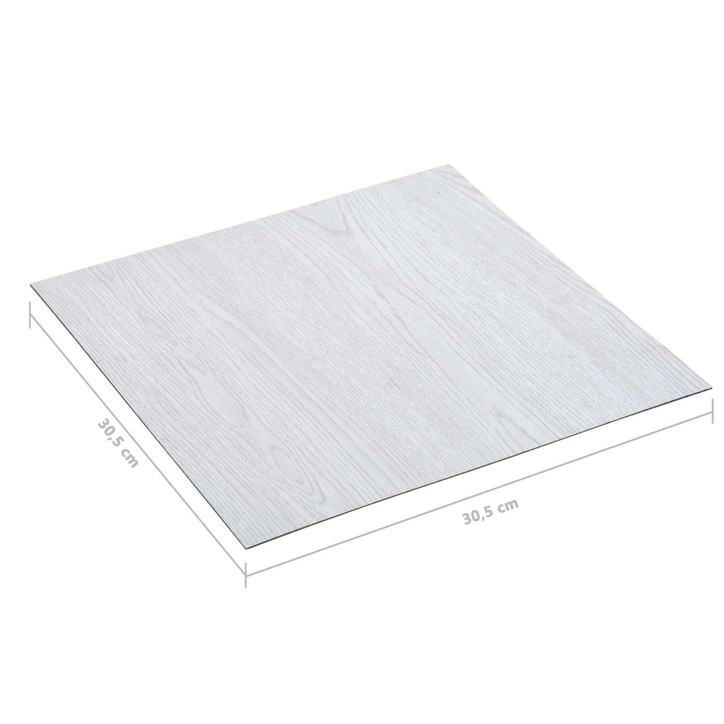 vidaXL Flooring Planks 5.11 m² 55 pcs PVC White Wood