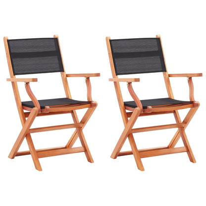 vidaXL Garden Chair | Set of 2 | Black and natural
