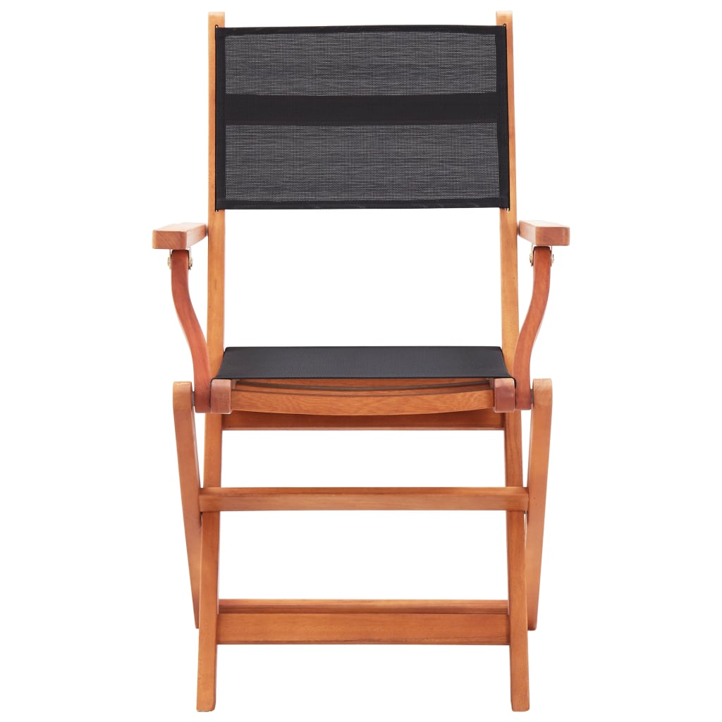 vidaXL Garden Chair | Set of 2 | Black and natural
