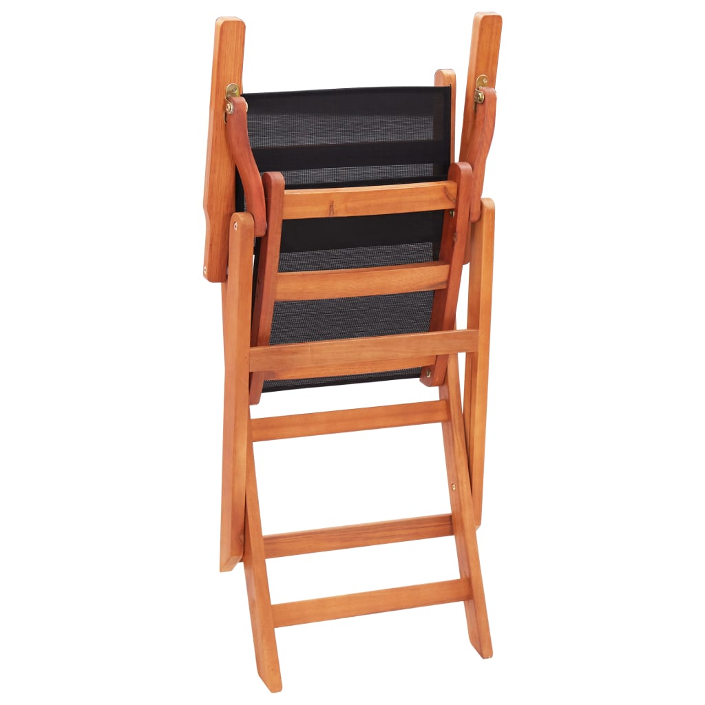 vidaXL Garden Chair | Set of 2 | Black and natural