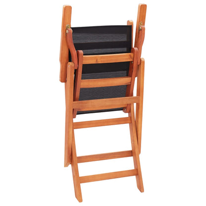 vidaXL Garden Chair | Set of 2 | Black and natural