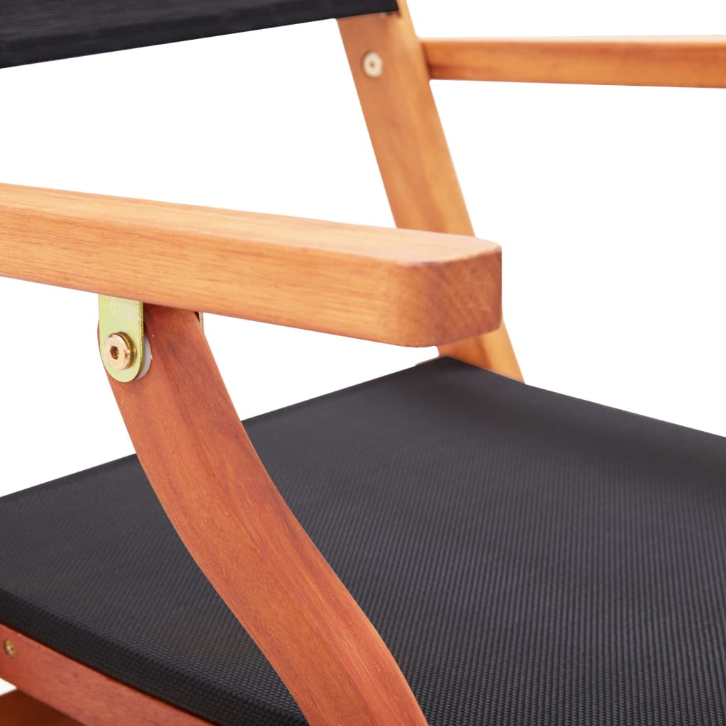 vidaXL Garden Chair | Set of 2 | Black and natural