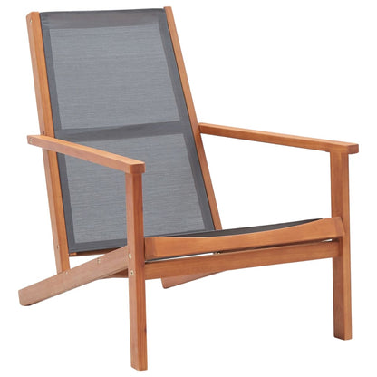 vidaXL Garden Chair | Grey | Solid eucalyptus wood | Medium | Garden Chair