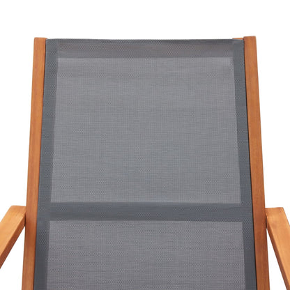 vidaXL Garden Chair | Grey | Solid eucalyptus wood | Medium | Garden Chair