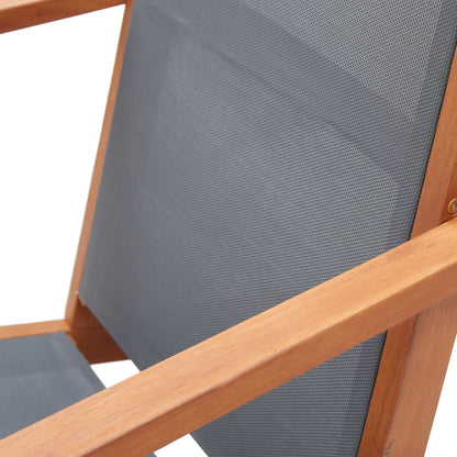 vidaXL Garden Chair | Grey | Solid eucalyptus wood | Medium | Garden Chair