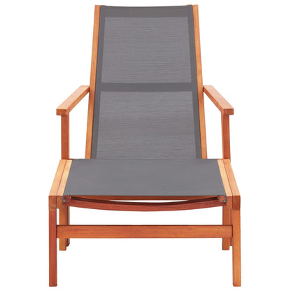 vidaXL Garden Chair | Grey | Solid eucalyptus wood | Medium | Foldable