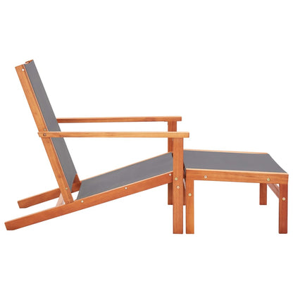 vidaXL Garden Chair | Grey | Solid eucalyptus wood | Medium | Foldable