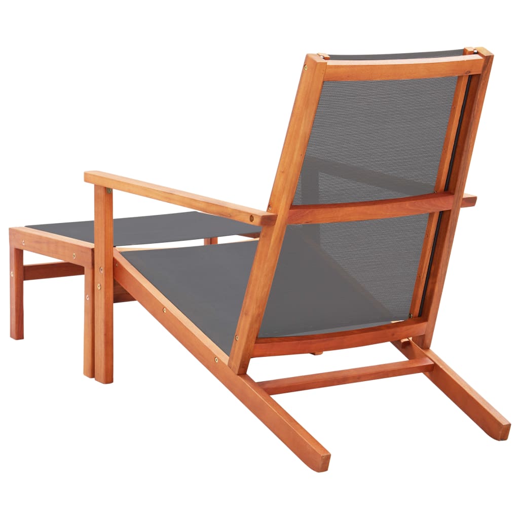 vidaXL Garden Chair | Grey | Solid eucalyptus wood | Medium | Foldable