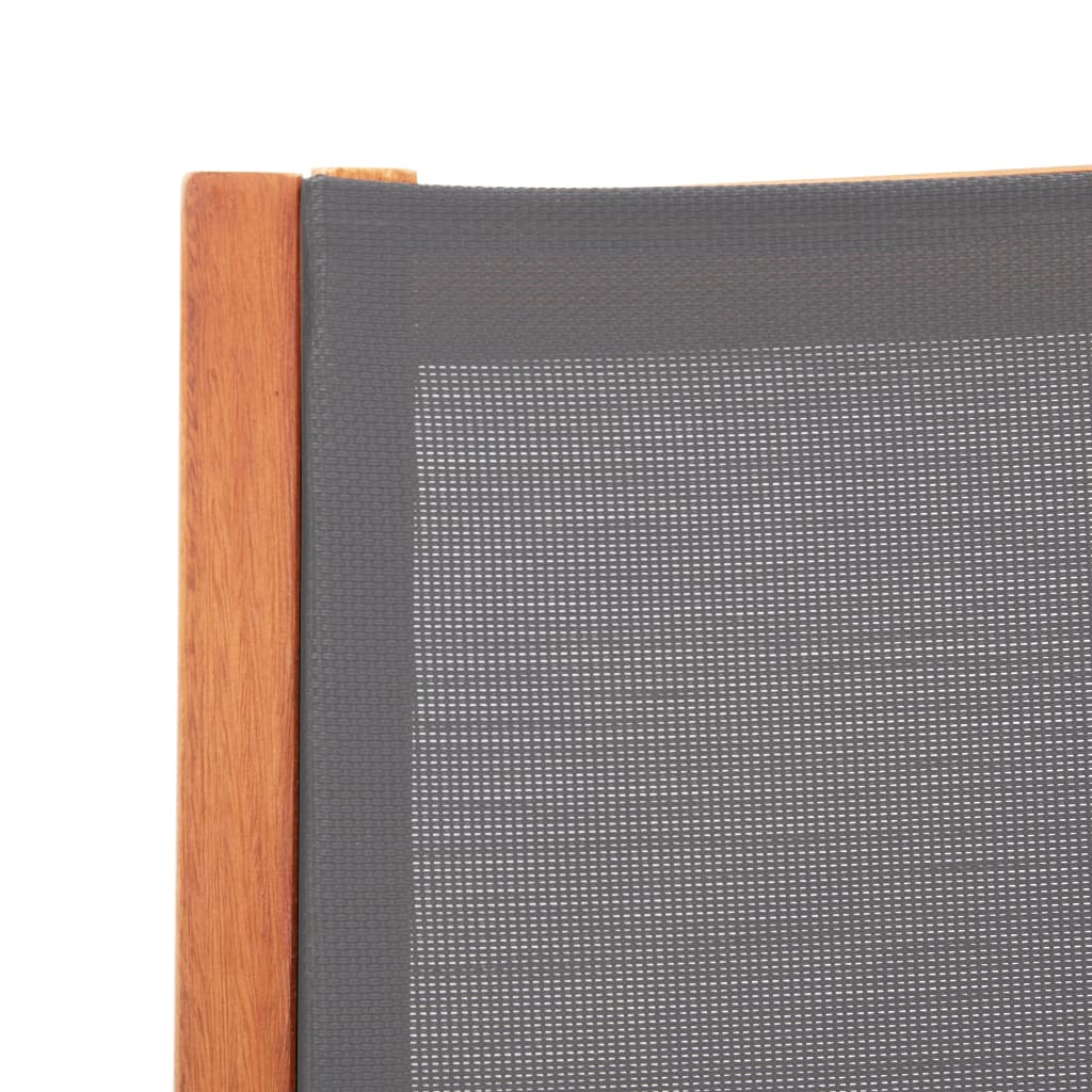 vidaXL Garden Chair | Grey | Solid eucalyptus wood | Medium | Foldable