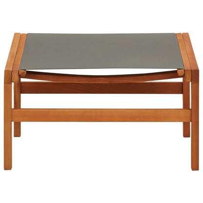 vidaXL Garden Chair | Grey | Solid eucalyptus wood and textilene | Medium