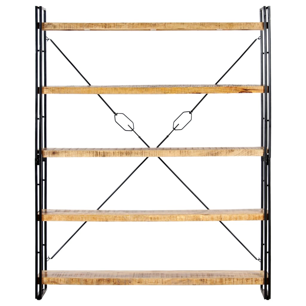 vidaXL Bookcase | Mango Wood Brown, Black