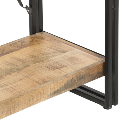 vidaXL Bookcase | Mango Wood Brown, Black