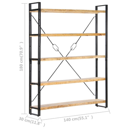 vidaXL Bookcase | Mango Wood Brown, Black