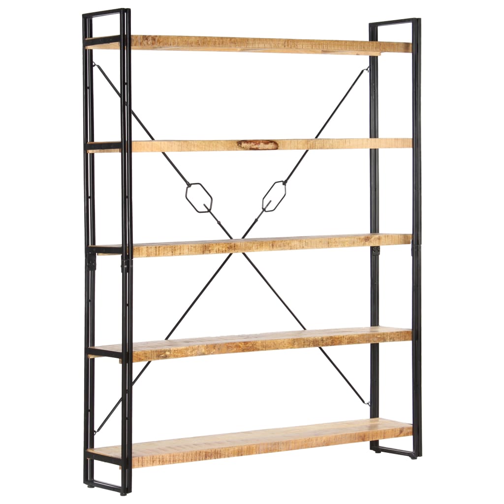 vidaXL Bookcase | Mango Wood Brown, Black