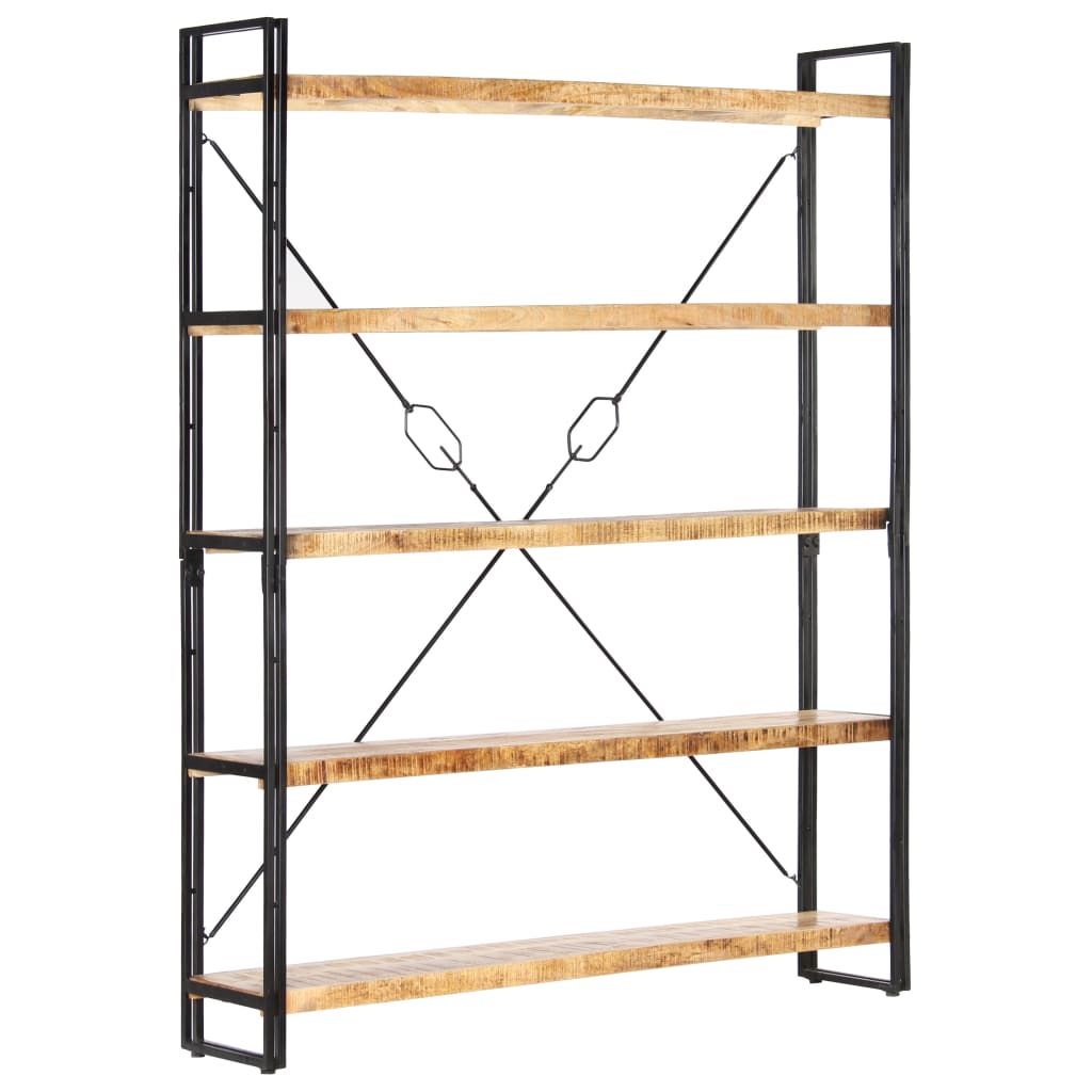 vidaXL Bookcase | Mango Wood Brown, Black