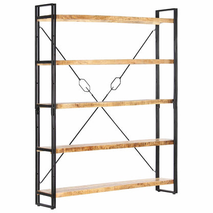 vidaXL 5-Tier Bookcase 140x30x180 cm Solid Mango Wood