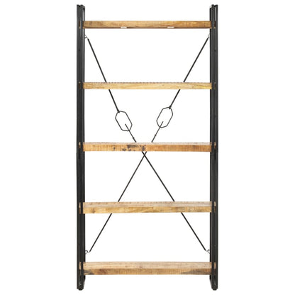 vidaXL 5-Tier Bookcase 90x30x180 cm Solid Mango Wood