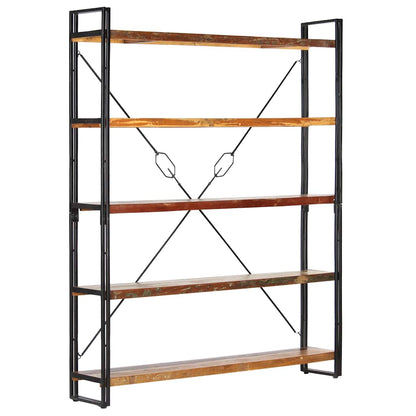 vidaXL 5-Tier Bookcase 140x30x180 cm Solid Reclaimed Wood