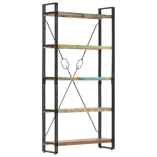 vidaXL 5-Tier Bookcase 90x30x180 cm Solid Reclaimed Wood