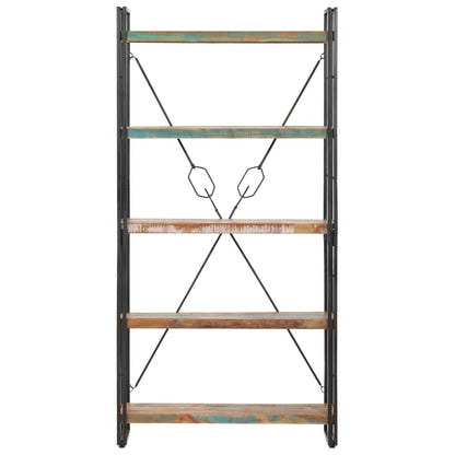 vidaXL 5-Tier Bookcase 90x30x180 cm Solid Reclaimed Wood