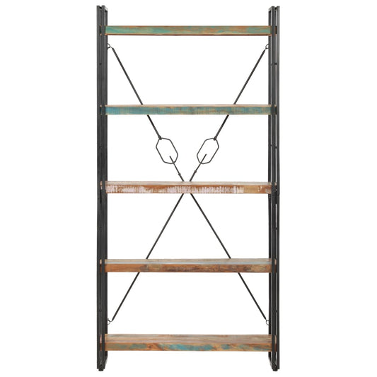 vidaXL 5-Tier Bookcase 90x30x180 cm Solid Reclaimed Wood