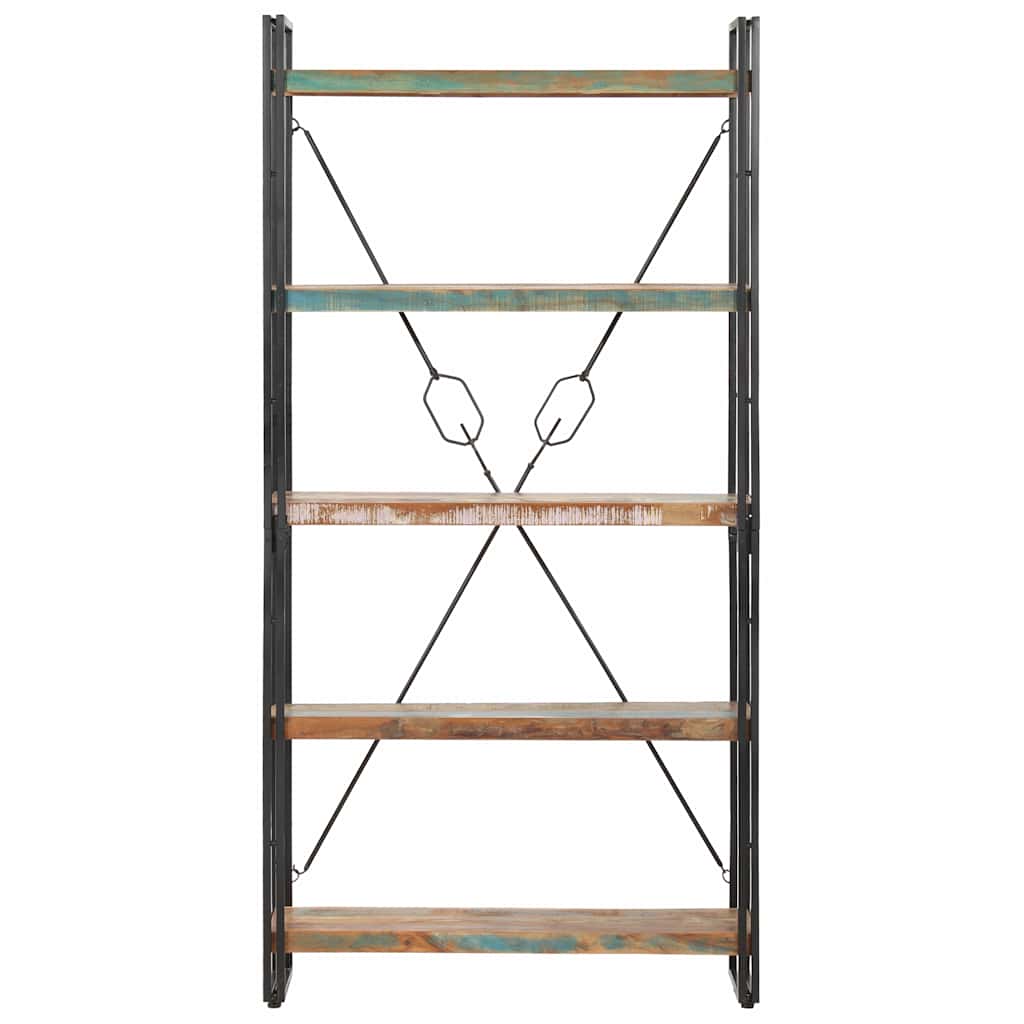vidaXL 5-Tier Bookcase 90x30x180 cm Solid Reclaimed Wood