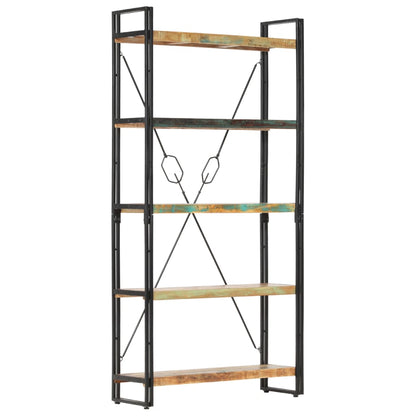 vidaXL 5-Tier Bookcase 90x30x180 cm Solid Reclaimed Wood