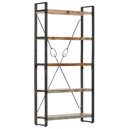 vidaXL 5-Tier Bookcase 90x30x180 cm Solid Reclaimed Wood