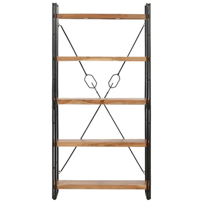 vidaXL 5-Tier Bookcase 90x30x180 cm Solid Acacia Wood