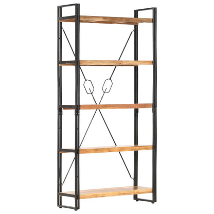 vidaXL 5-Tier Bookcase 90x30x180 cm Solid Acacia Wood