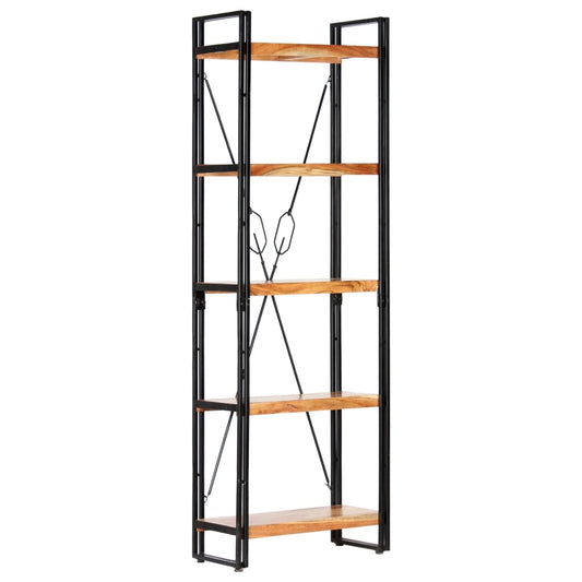 286588 vidaXL 5-Tier Bookcase 60x30x180 cm Solid Acacia Wood