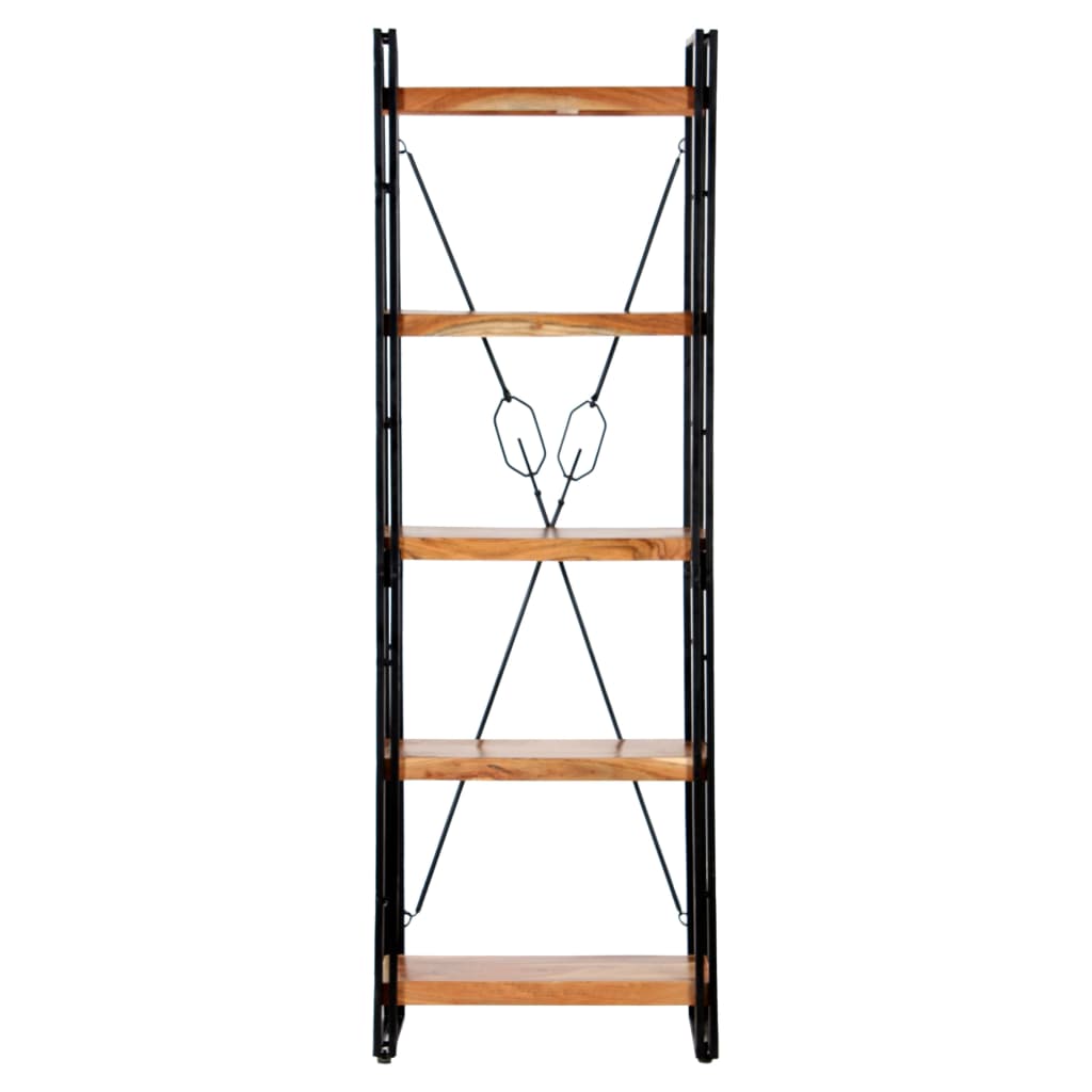 vidaXL 5-Tier Bookcase 60x30x180 cm Solid Acacia Wood